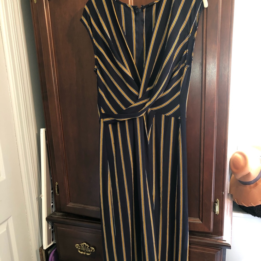 Navy and gold jumpsuit